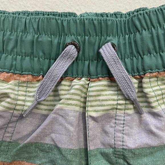 Patagonia Stripe Costa Rica Baggies Girl Elastic Drawstring Water Shorts 67087 L - Picture 4 of 11